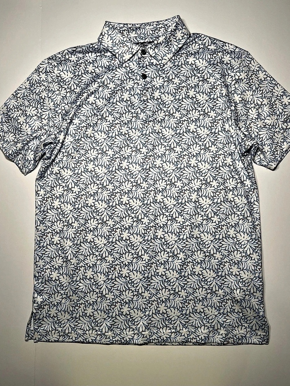 Ben Hogan Floral Polo Blue & White Size Small Like New